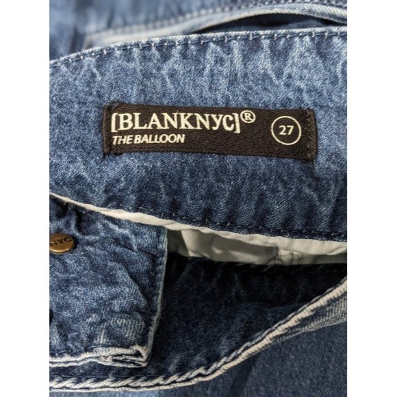 Blanknyc | Pleated Tapered Trousers balloon Straight Leg Jeans vintage sz 27 - Picture 4 of 6